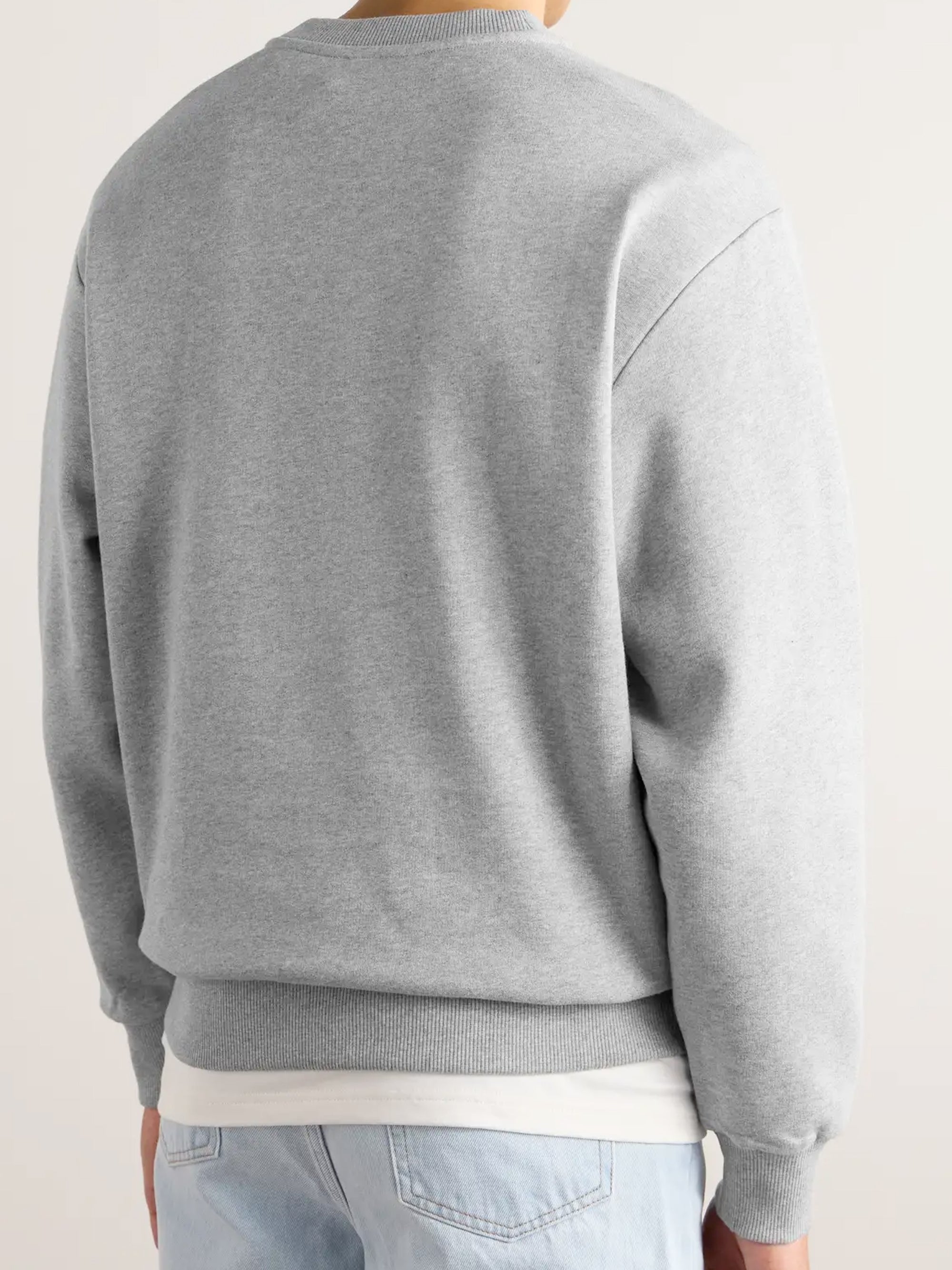 Heather Grey Crewneck Sweatshirt Pullover Regular Comfort Fit